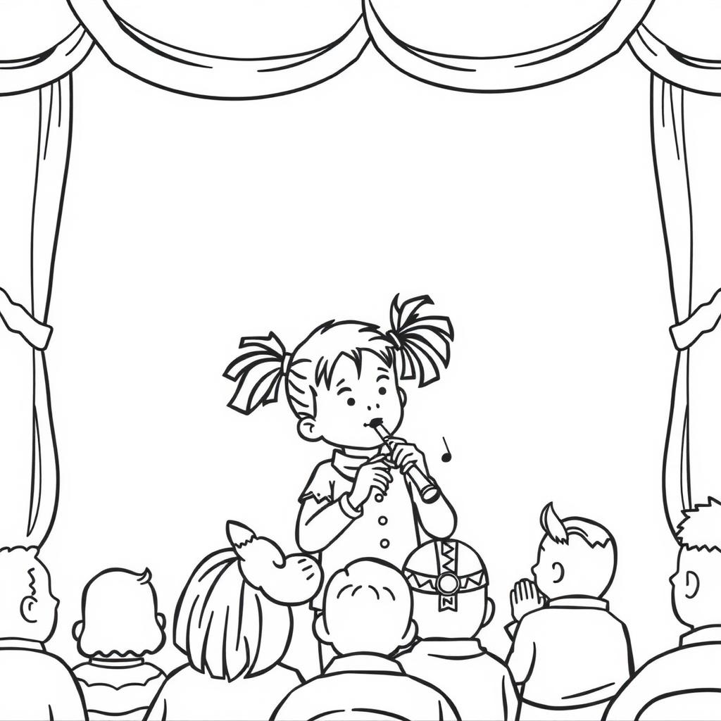 Jazz Recital Coloring Page coloring page