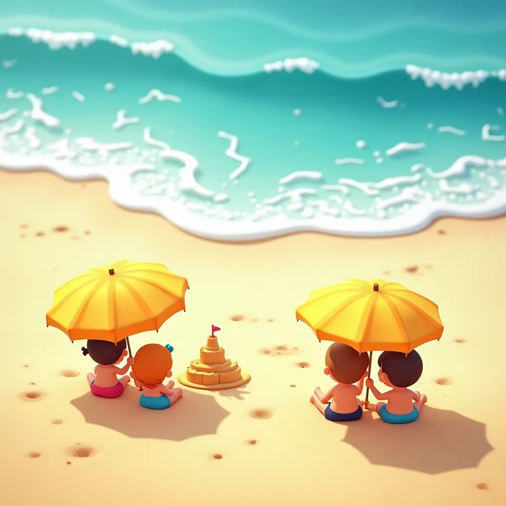 Beach Day Coloring Page