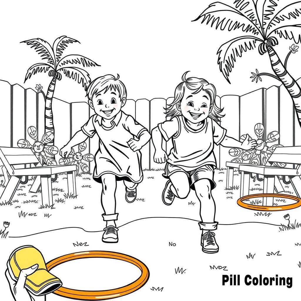 Obstacle Course Coloring Page coloring page
