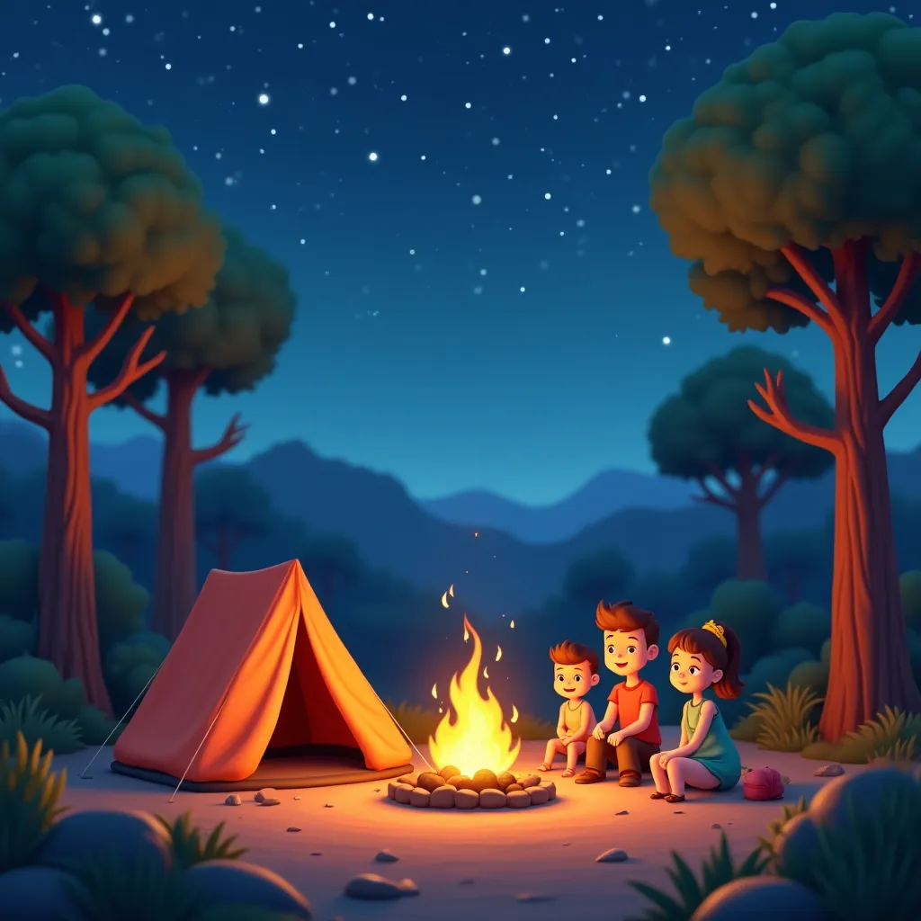 Camping Trip Coloring Page