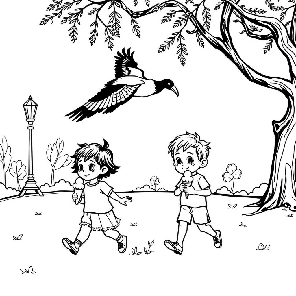 Magpie Watch Coloring Page coloring page