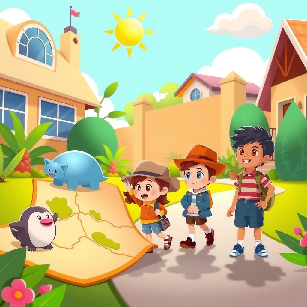 Birthday Treasure Hunt Coloring Page