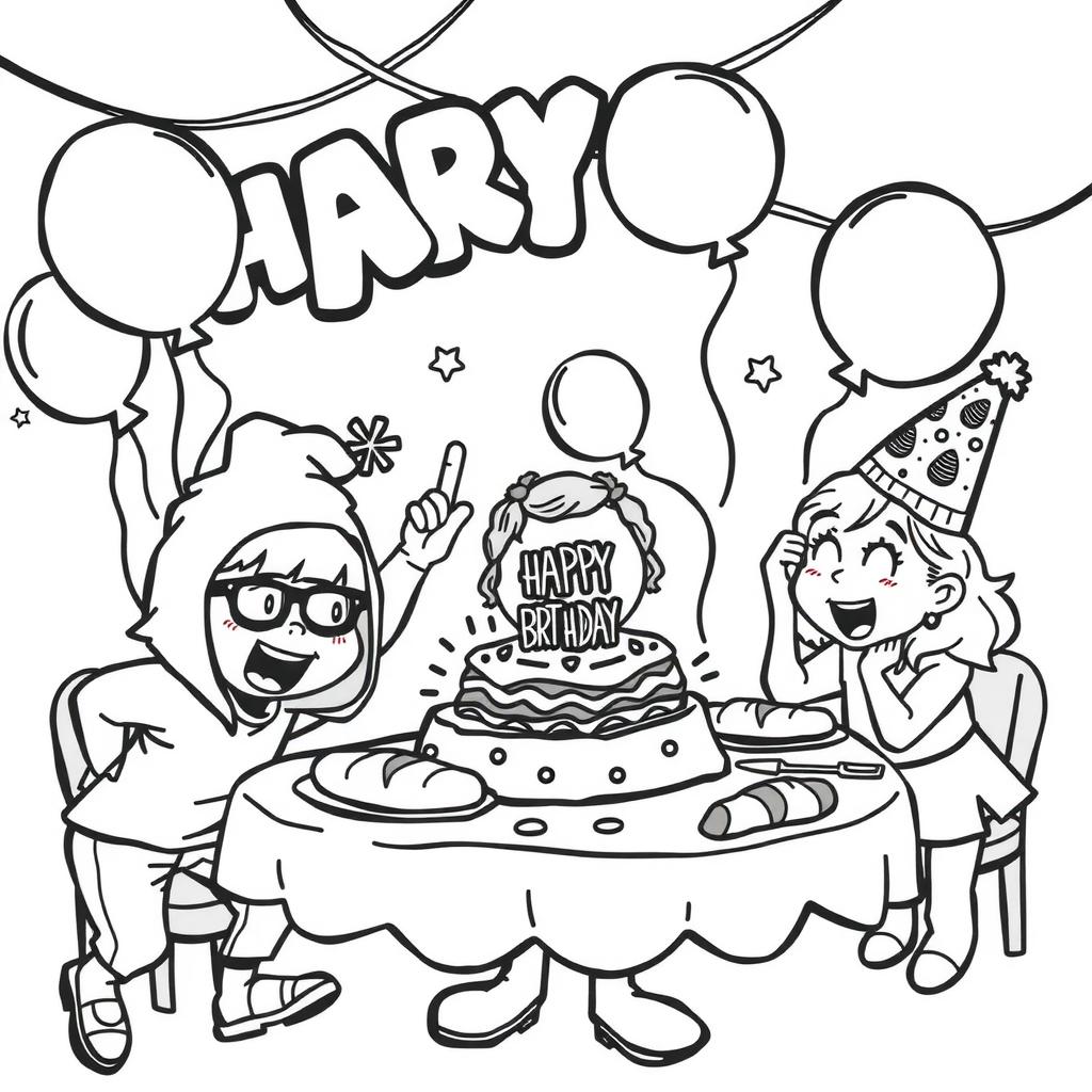 Fairy Bread Party Coloring Page coloring page