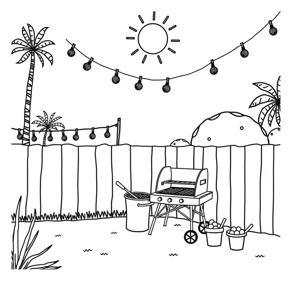 Christmas Morning Coloring Page coloring page