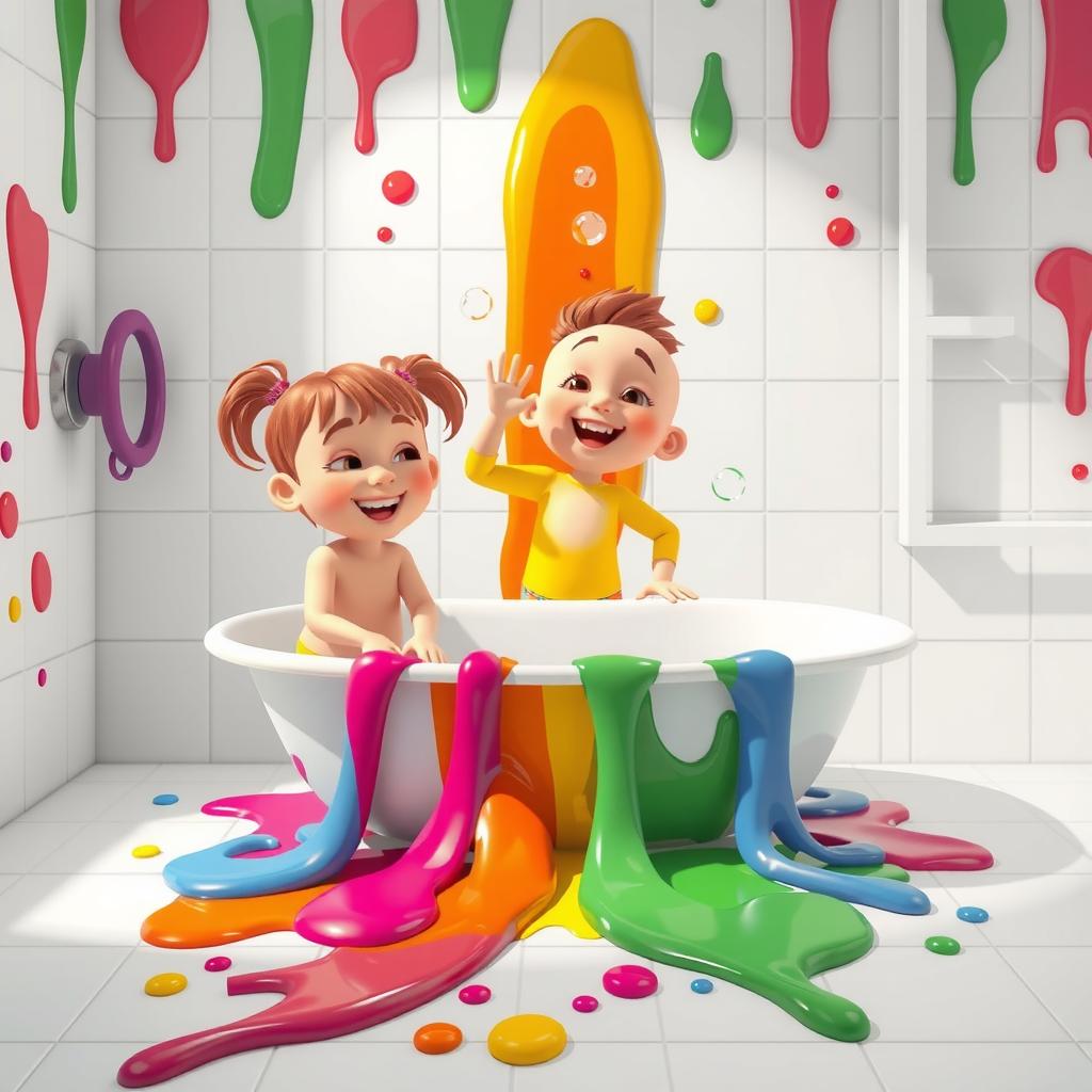 Bath Paint Coloring Page