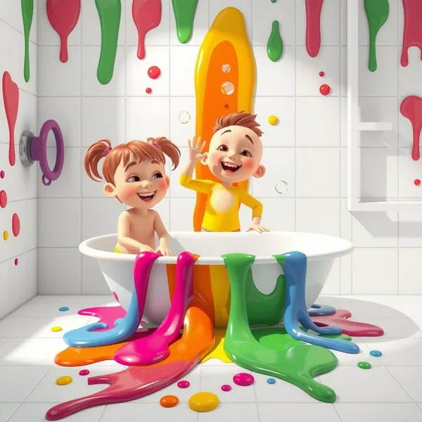Bath Paint Coloring Page