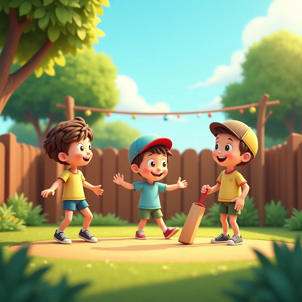 Backyard Cricket Coloring Page