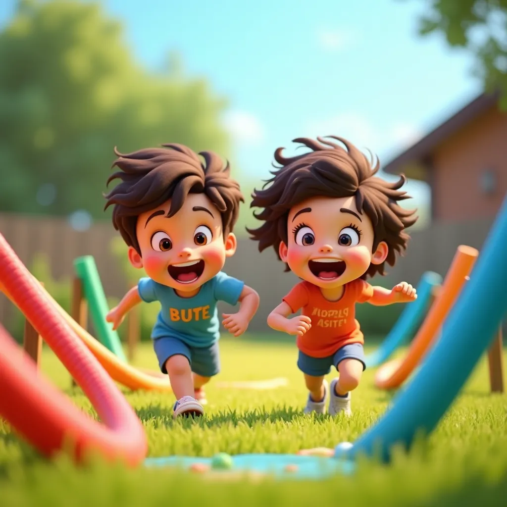 Obstacle Course Coloring Page