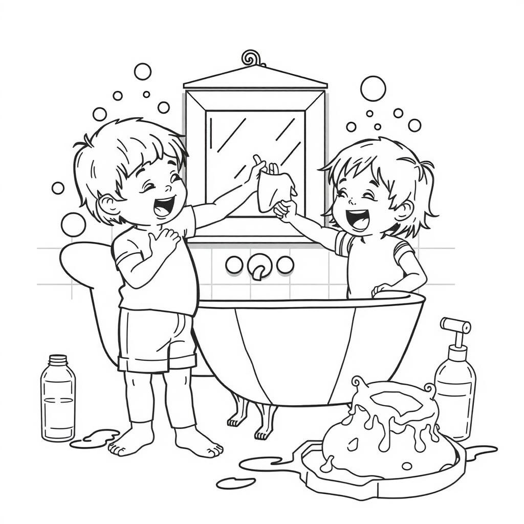 Bath Paint Coloring Page coloring page