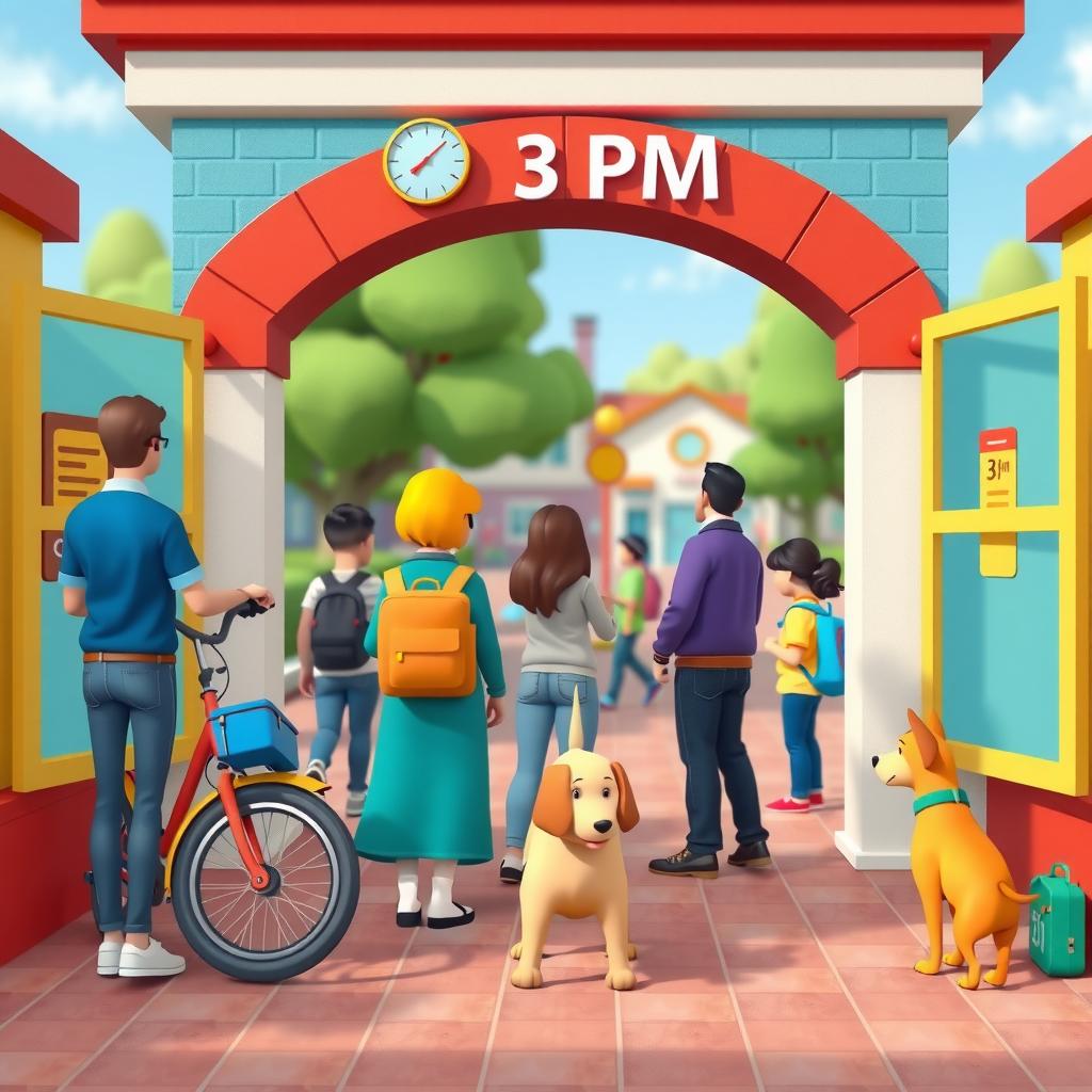 School Pick-Up Coloring Page