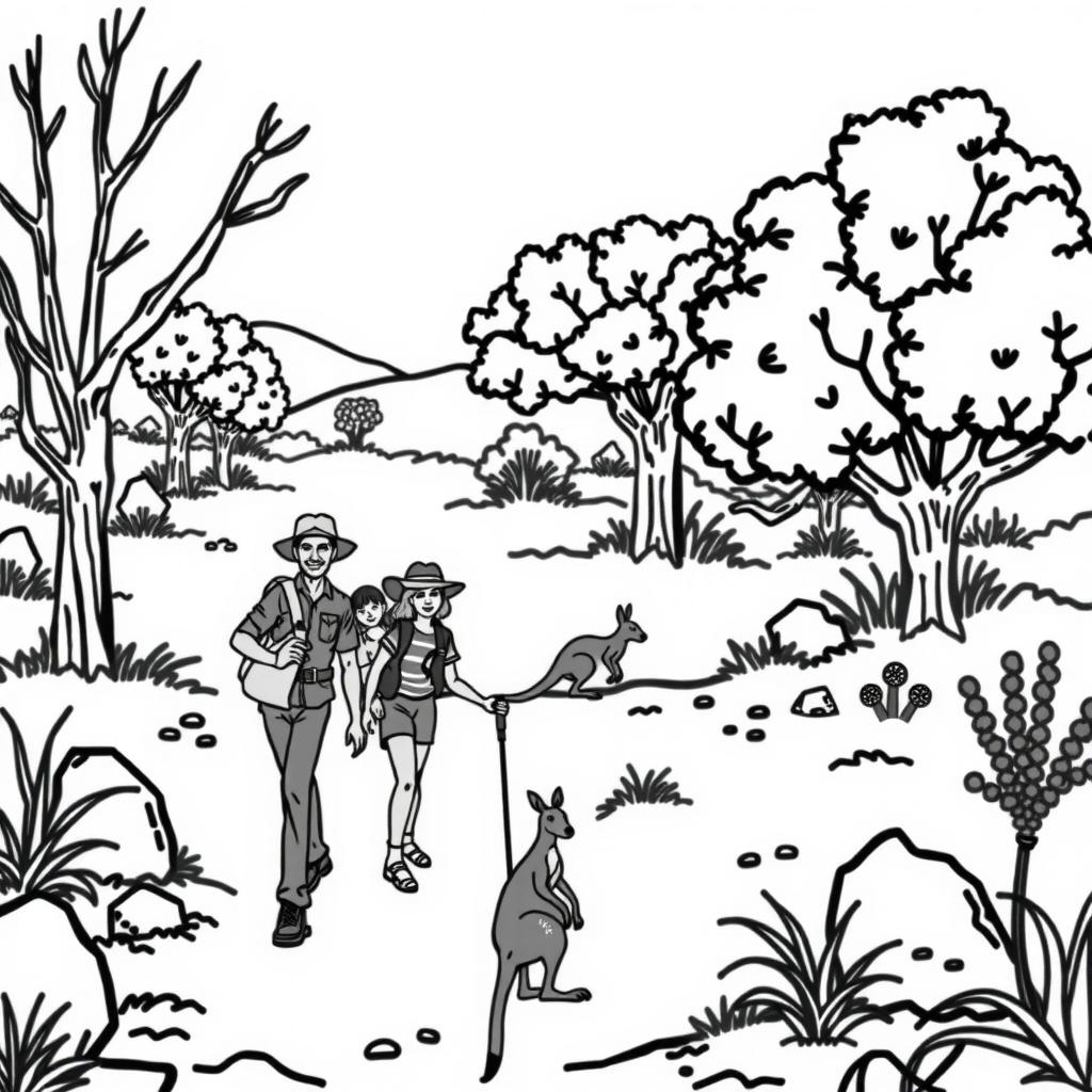 Bush Walk Coloring Page coloring page