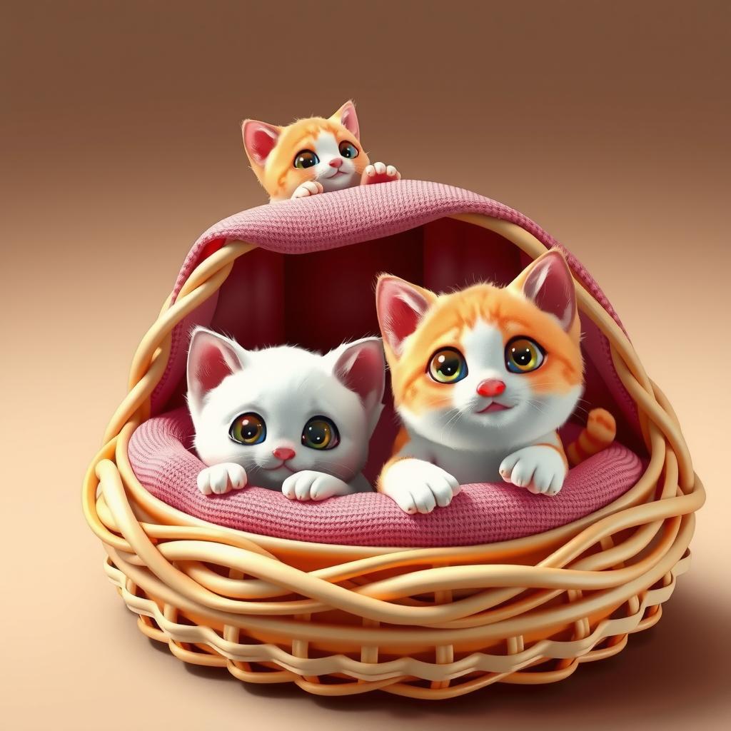 Adventurous Kittens in a Basket — Bedtime Story for Kids