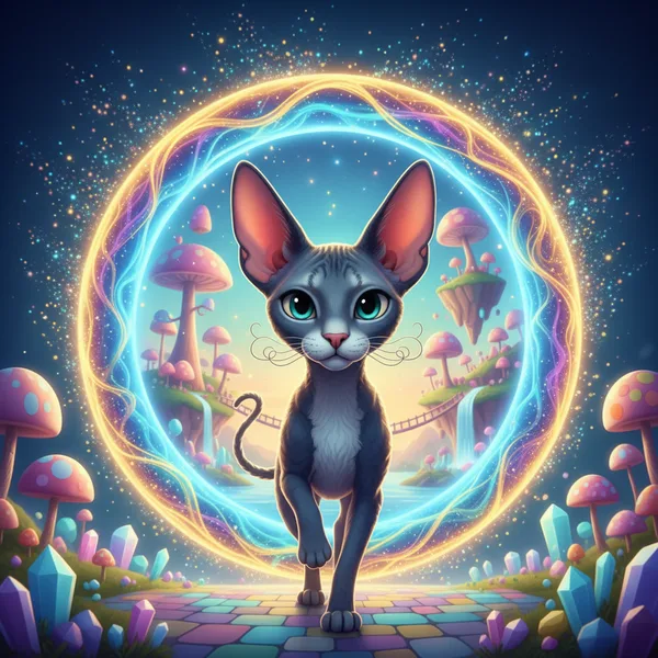 Cornish Rex Adventure — Free Coloring Page for Kids