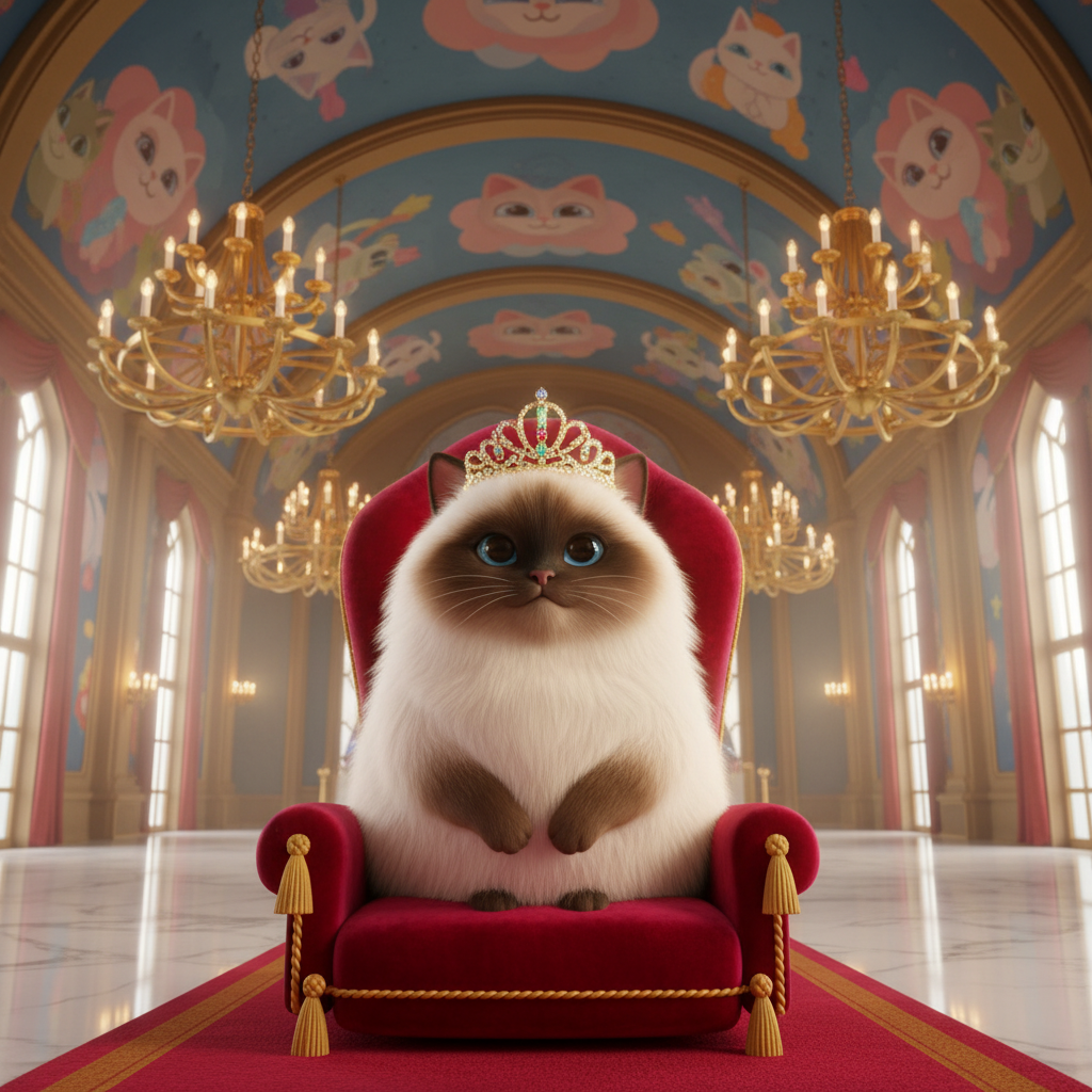 Majestic Cat on a Throne — Bedtime Story for Kids