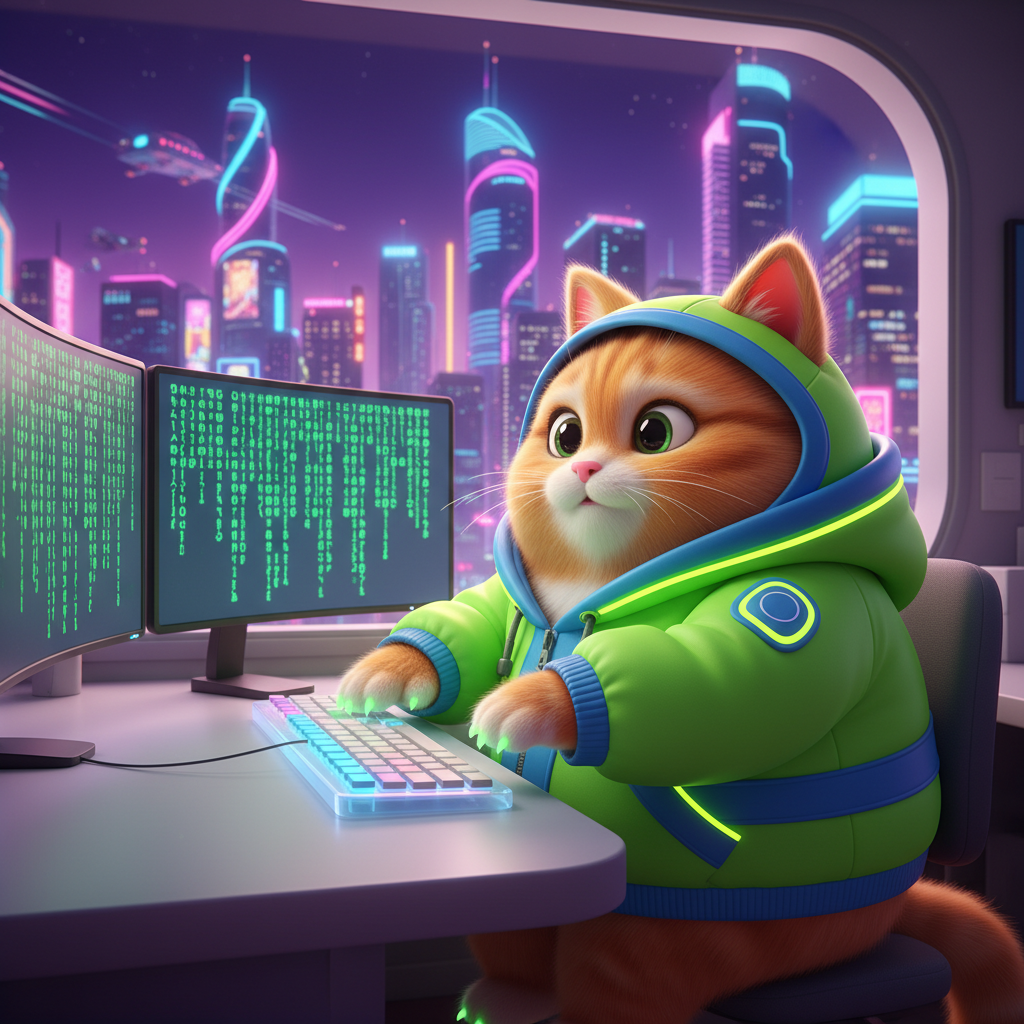 Cyber Cat Adventure — Kids Bedtime Story Free to Read