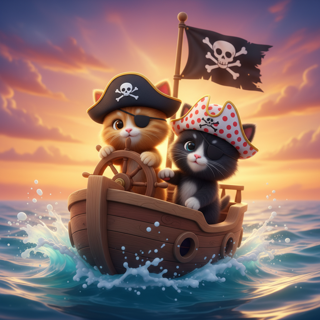 Pirate Kittens Treasure Hunt — Bedtime Story for Kids