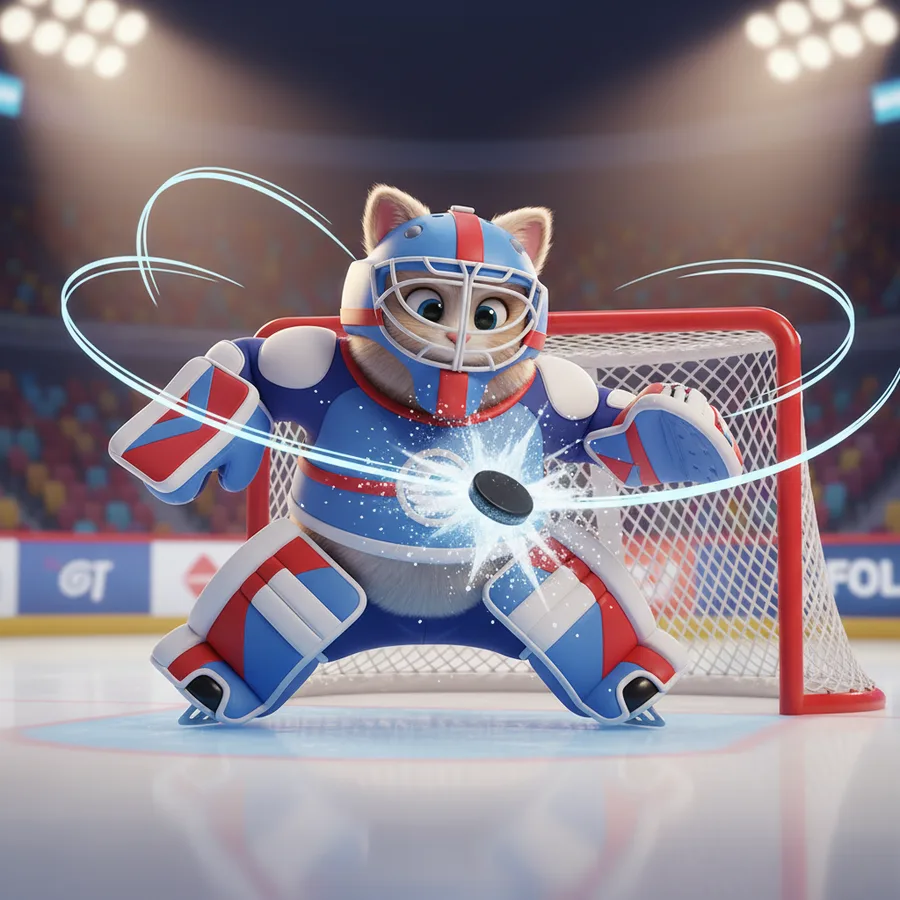 Siberian Ice Goalie — Free Coloring Page for Kids