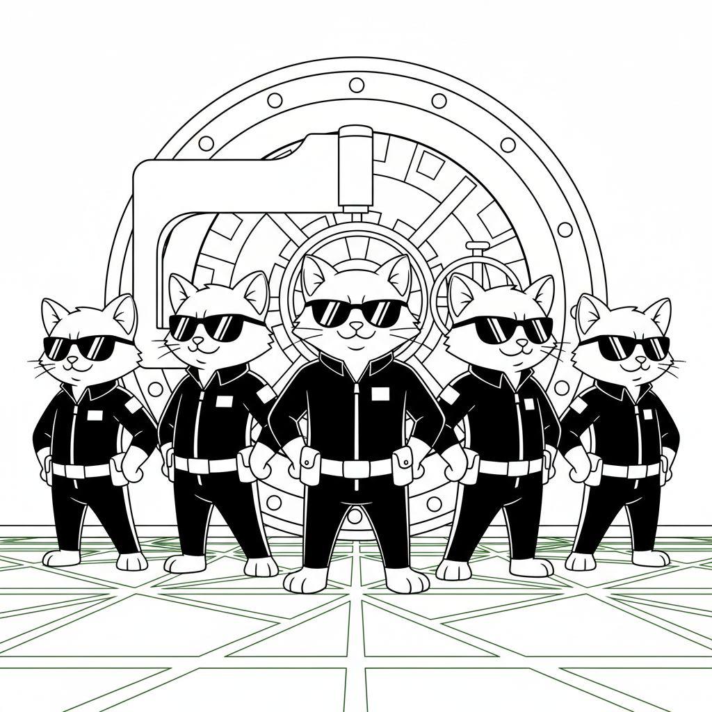 Cat Spy Squad Coloring Adventure — Free Coloring Page for Kids coloring page