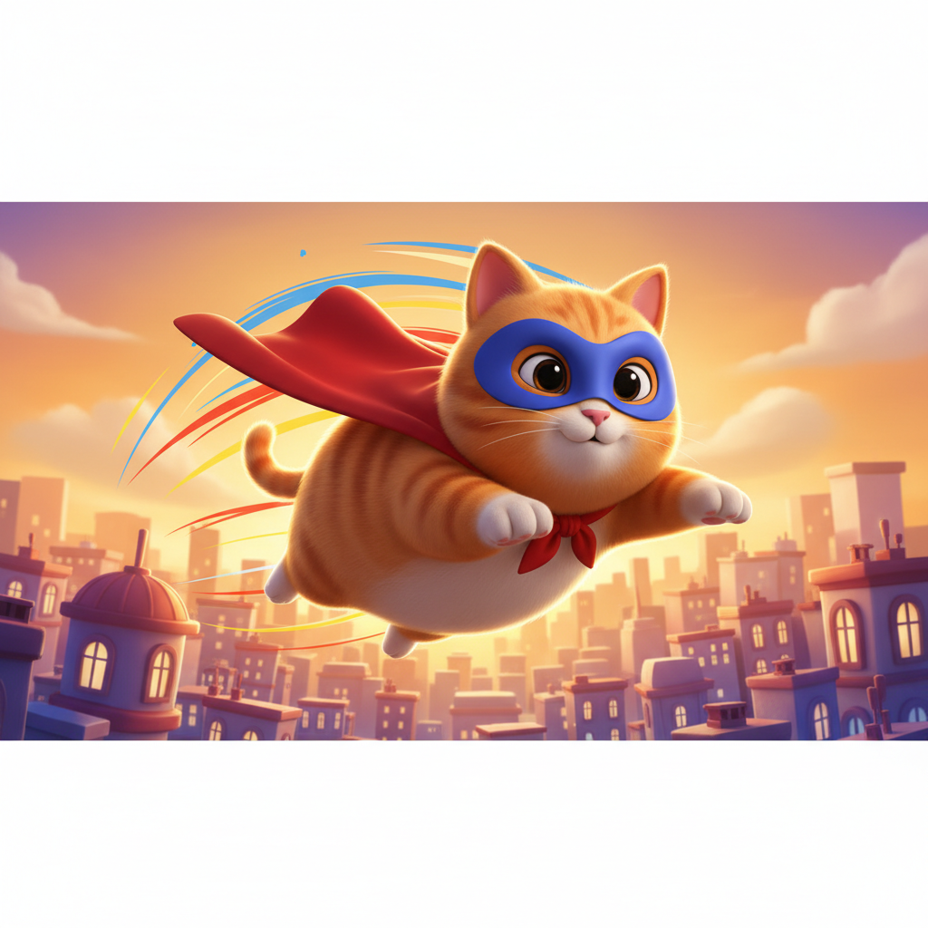 Superhero Cat Adventure in the Sky — Bedtime Story for Kids