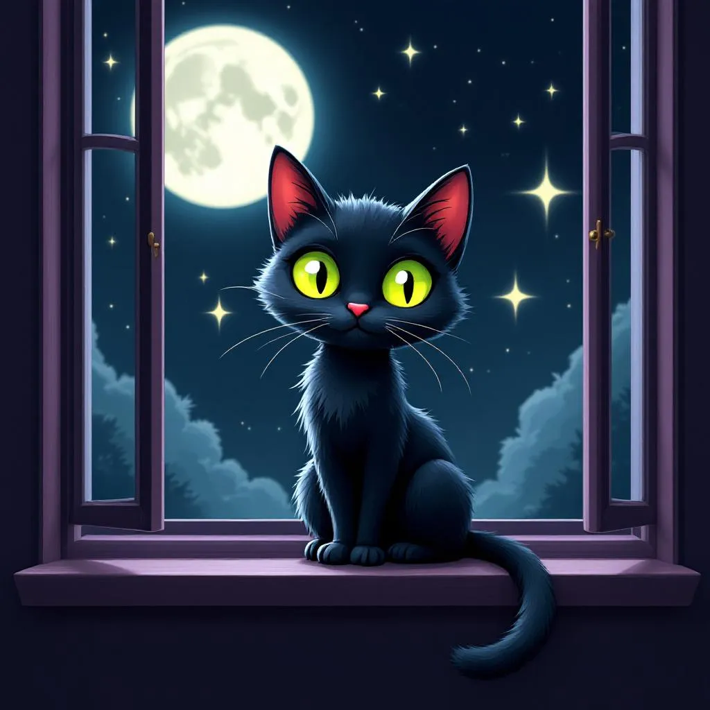 Black Cat Moonlight — Bedtime Story for Kids