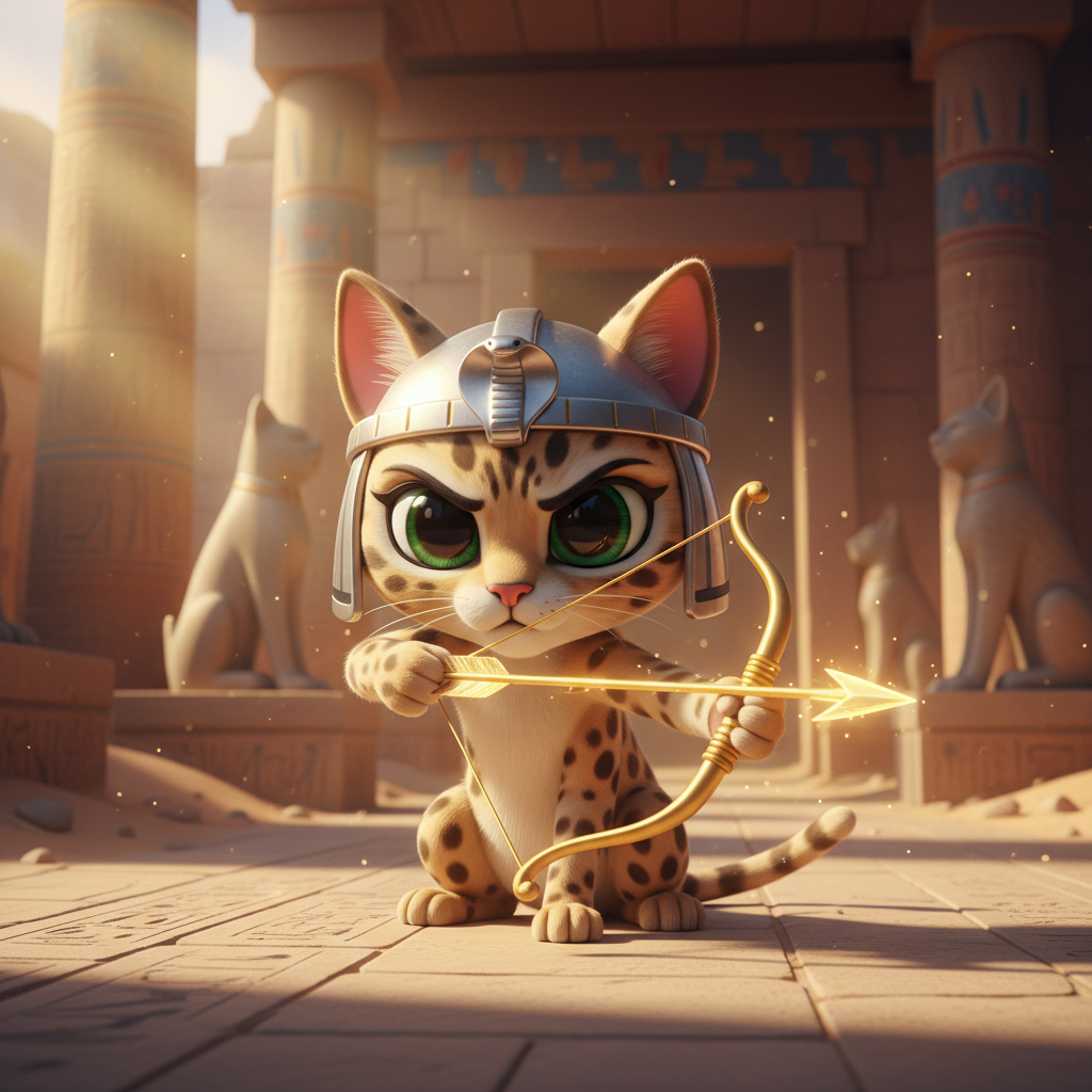 Egyptian Mau Archer Adventure — Bedtime Story for Kids