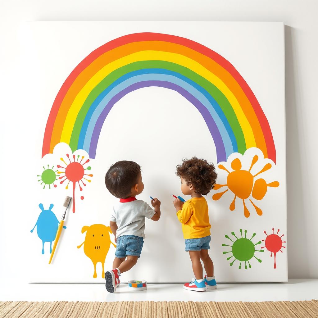 Finger Painting Coloring Page