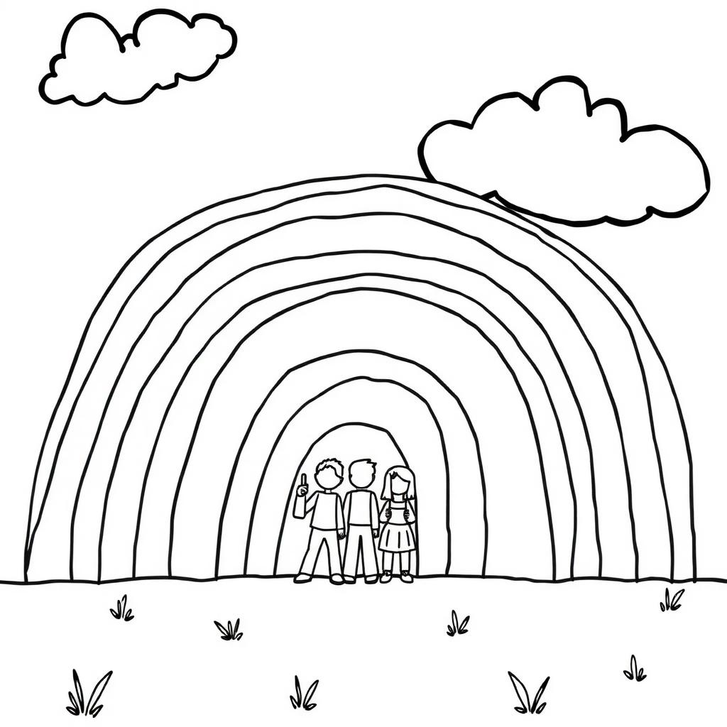 Finger Painting Coloring Page coloring page