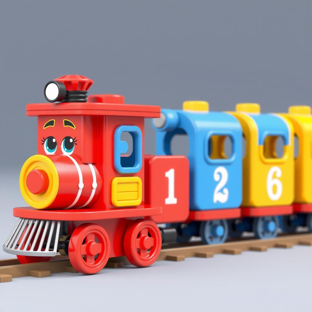 Number Train Coloring Page