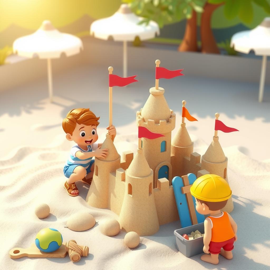 Sandpit Castle Coloring Page