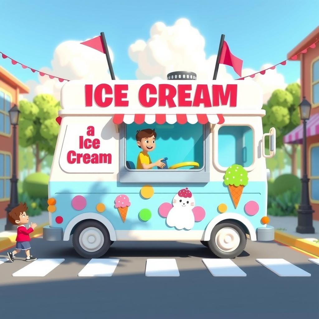 Ice Cream Truck Coloring Page