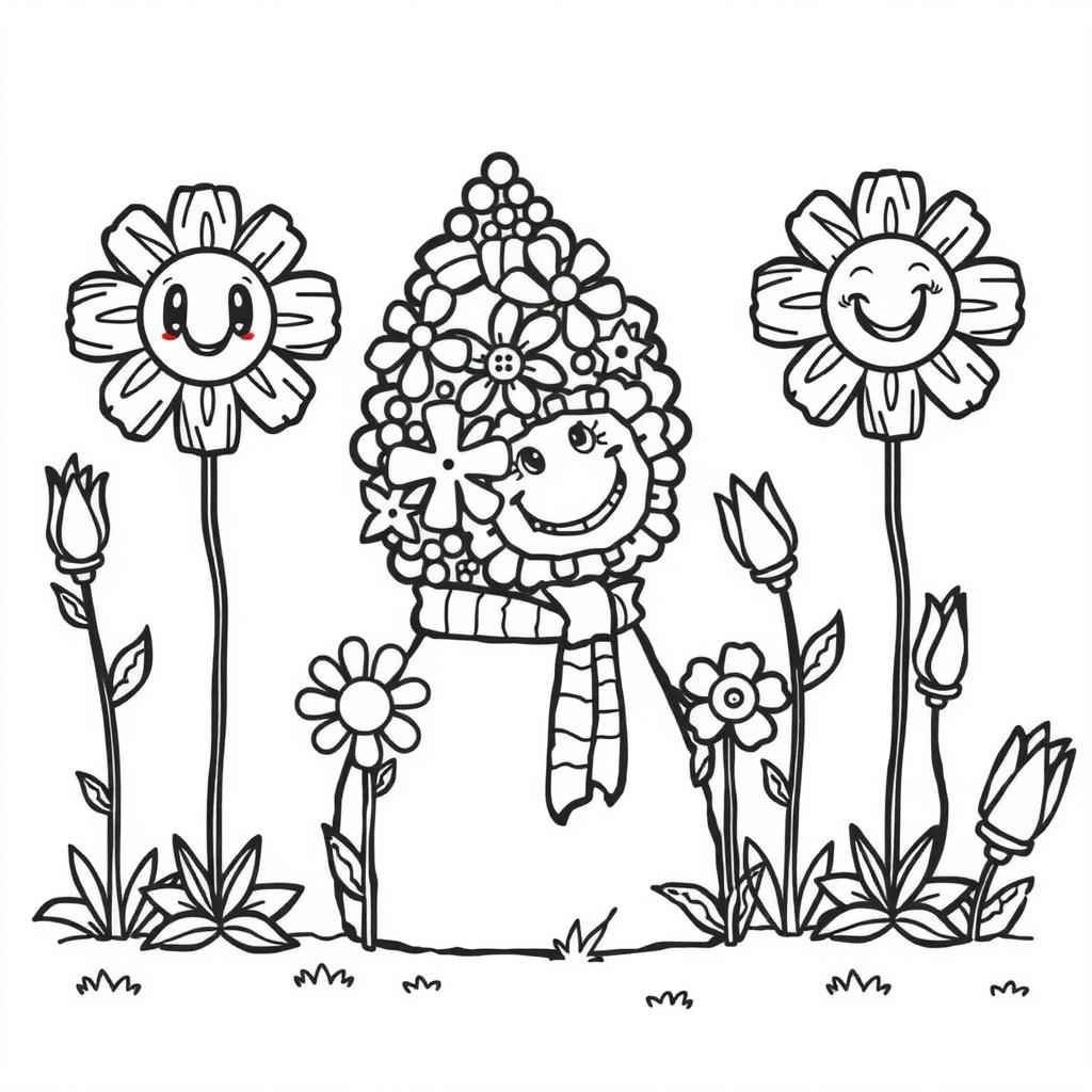 Nursery Rhyme Garden Coloring Page coloring page