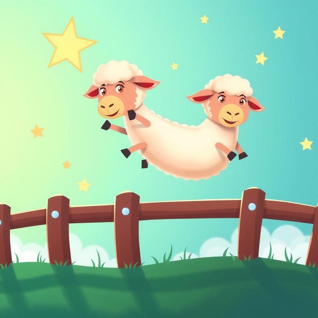 Counting Sheep Coloring Page