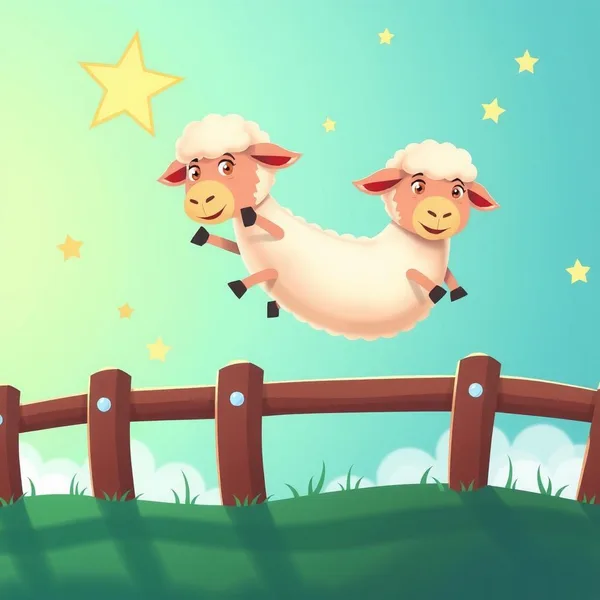 Counting Sheep Coloring Page