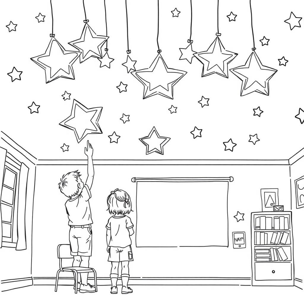 Night Sky Project Coloring Page coloring page