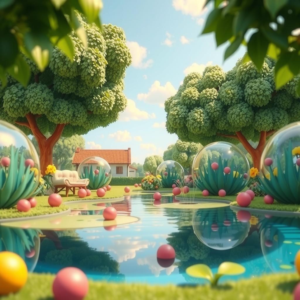 Bubble Pond Coloring Page