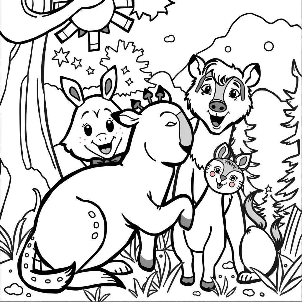 Good Morning Stretch Coloring Page coloring page