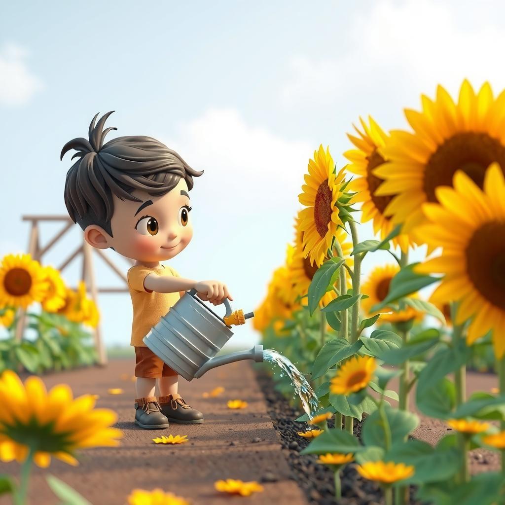 Garden Watering Coloring Page