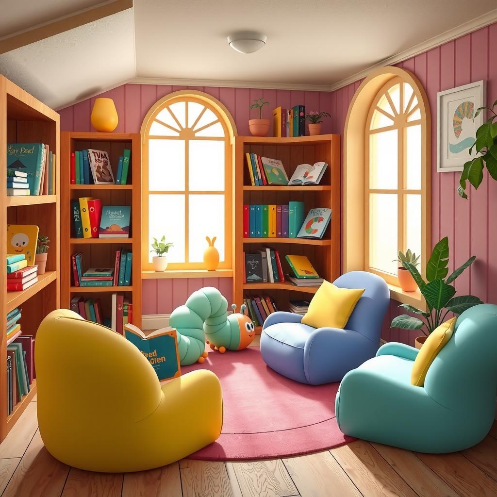 Library Visit Coloring Page