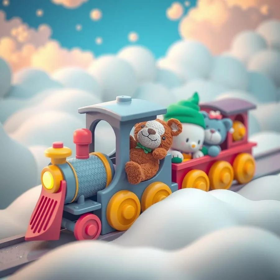 Bedtime Train Coloring Page