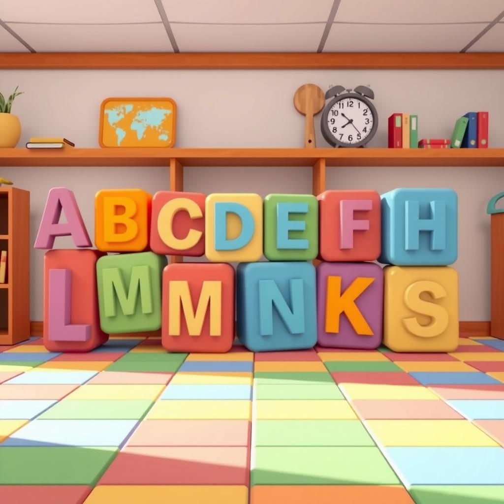 ABC Blocks Coloring Page