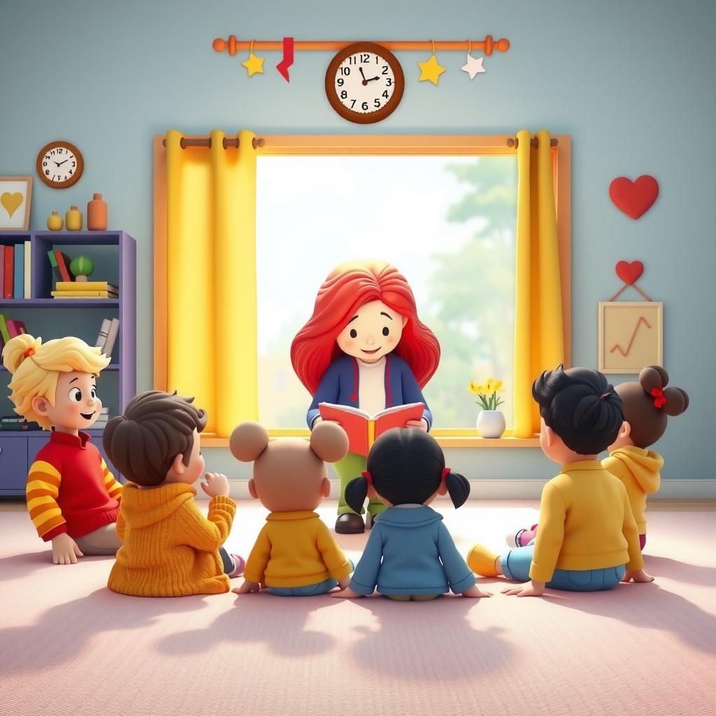 Storytime Circle Coloring Page