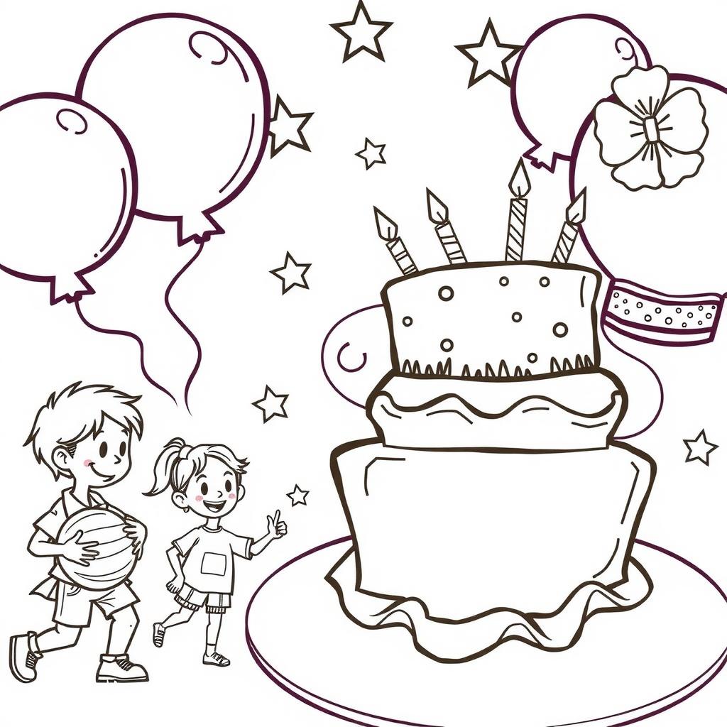 Birthday Party Coloring Page coloring page