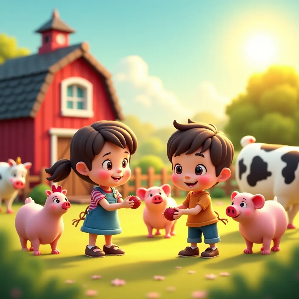 Farm Visit Coloring Page