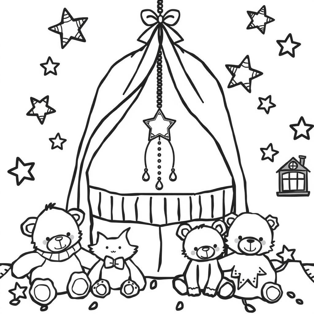 Nursery Bedroom Coloring Page coloring page