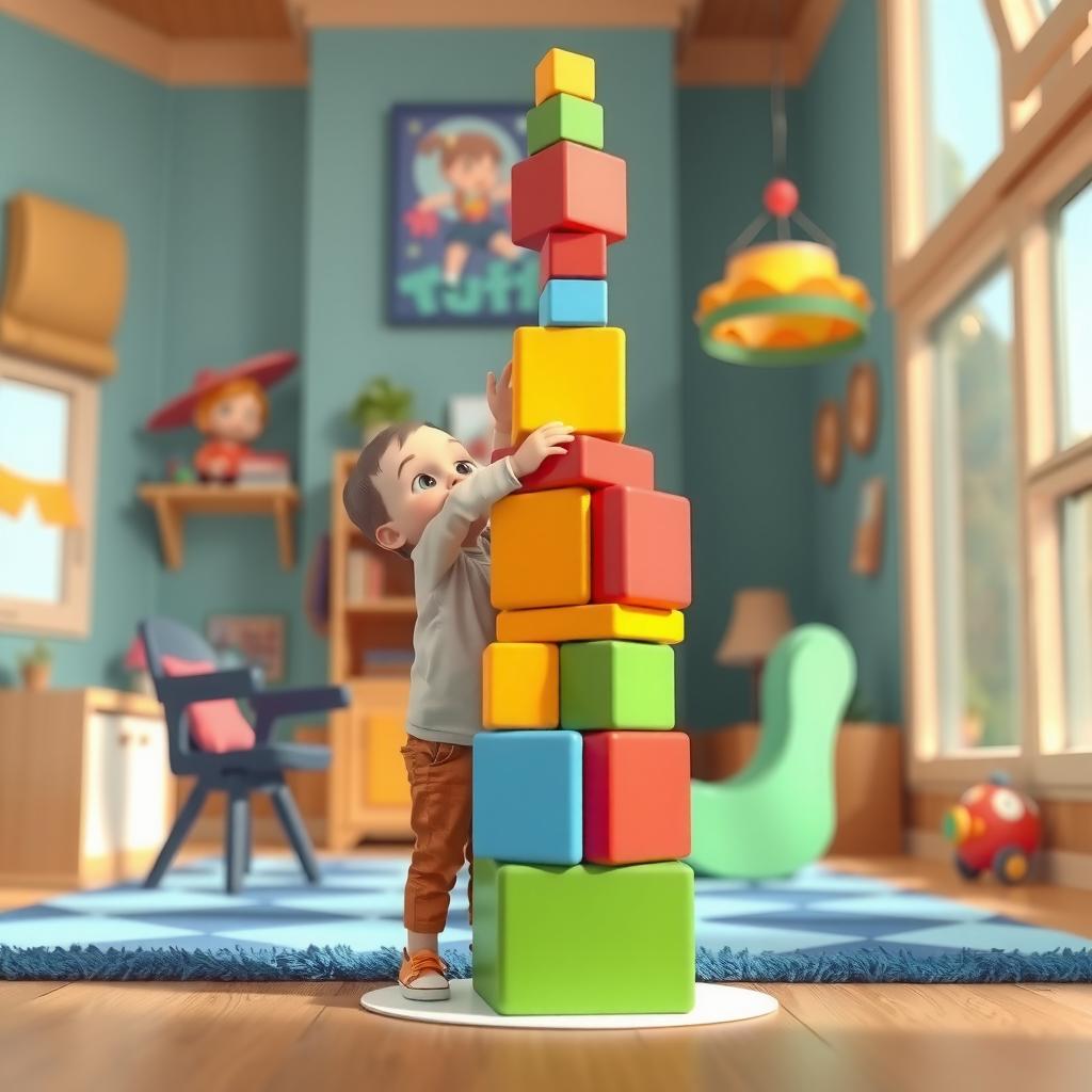 Building Blocks Tower Coloring Page