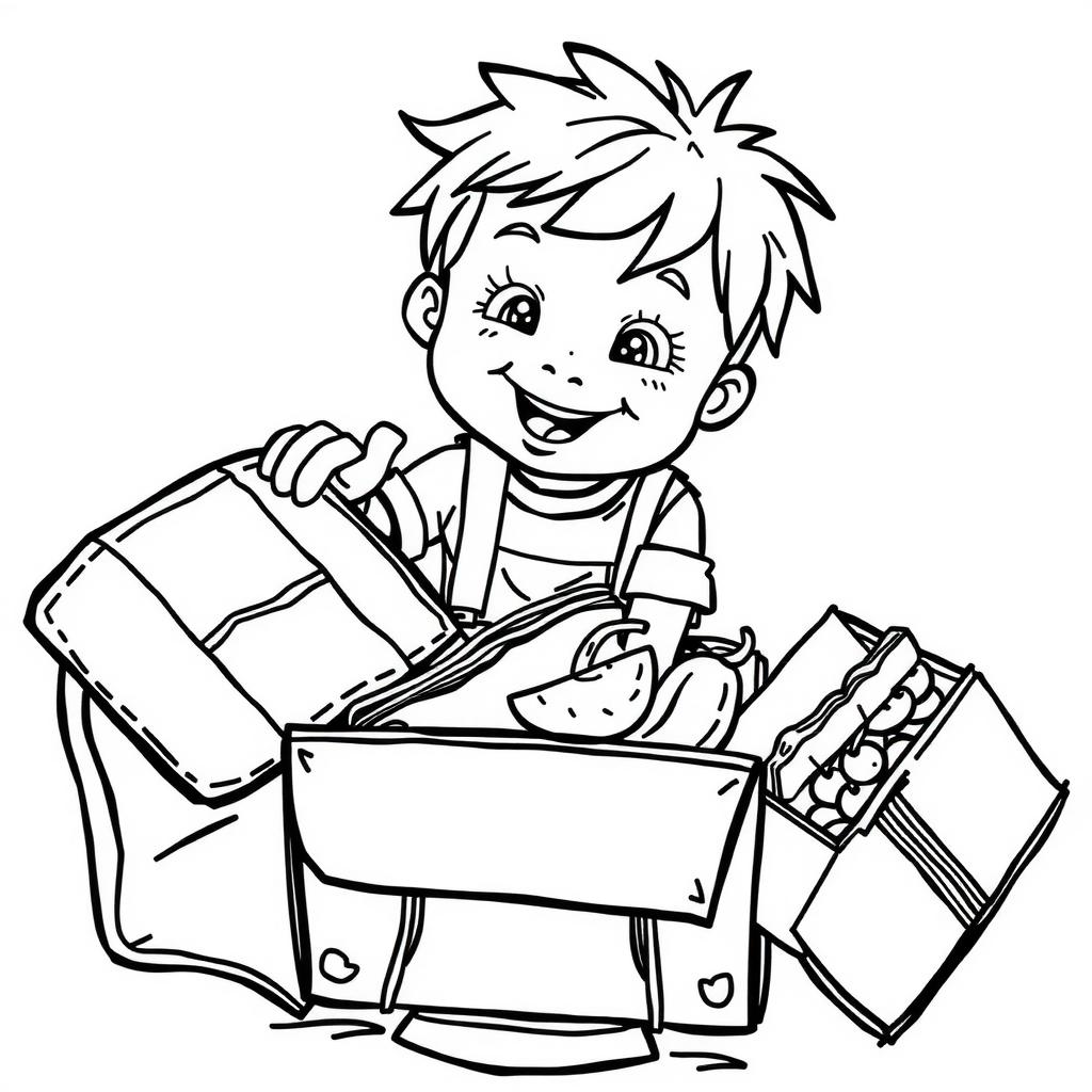 Lunchbox Surprise Coloring Page coloring page