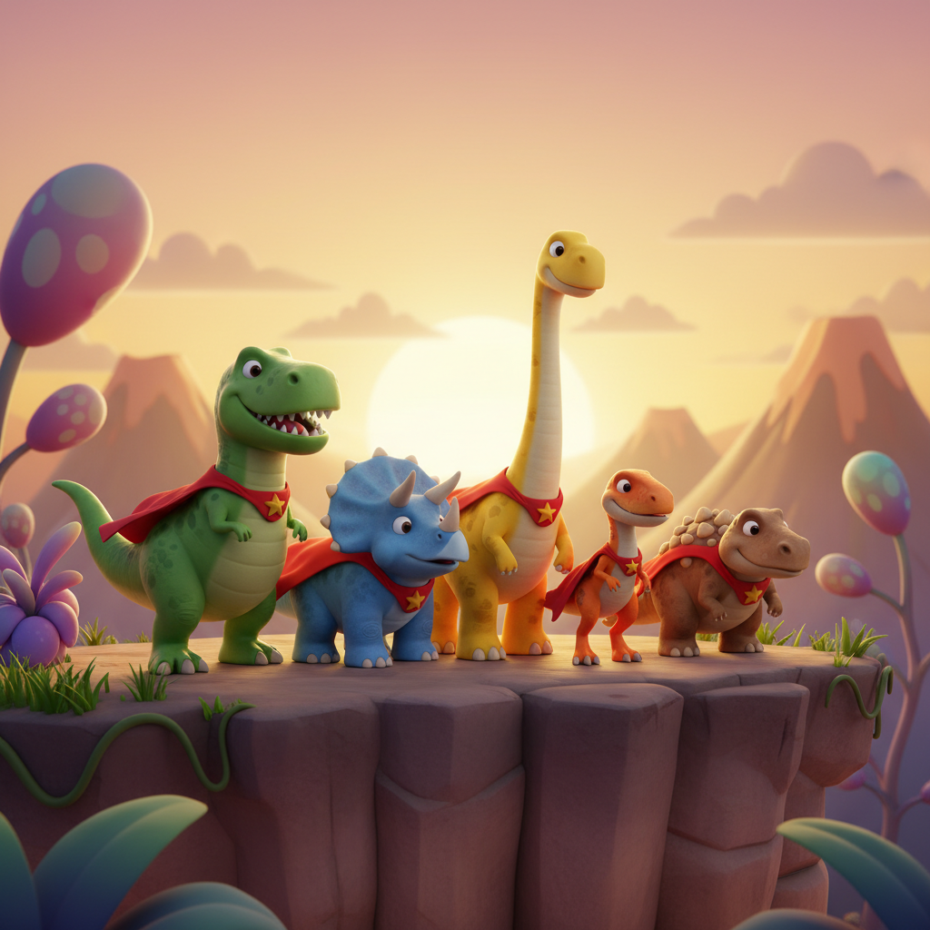 Dino Hero Squad Adventure — Bedtime Story for Kids