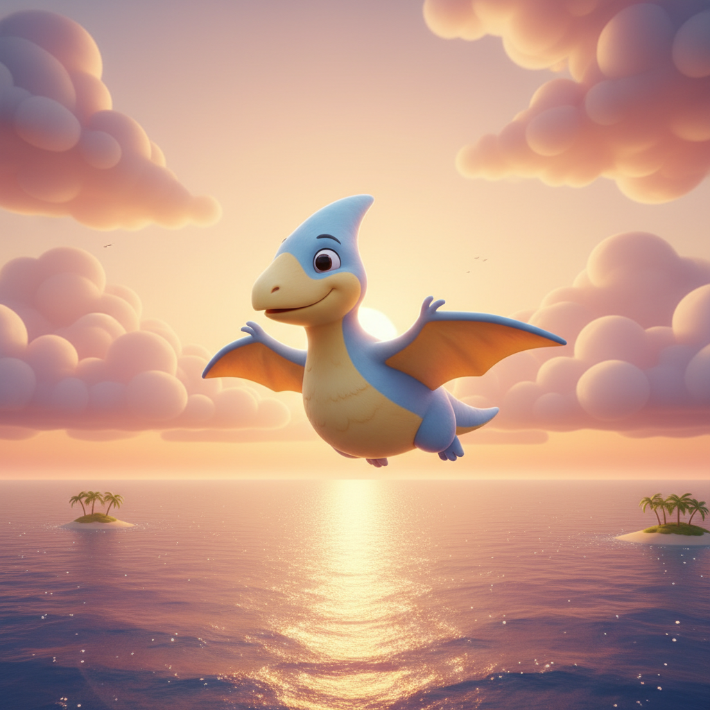 Pterodactyl Sunset Adventure — Bedtime Story for Kids