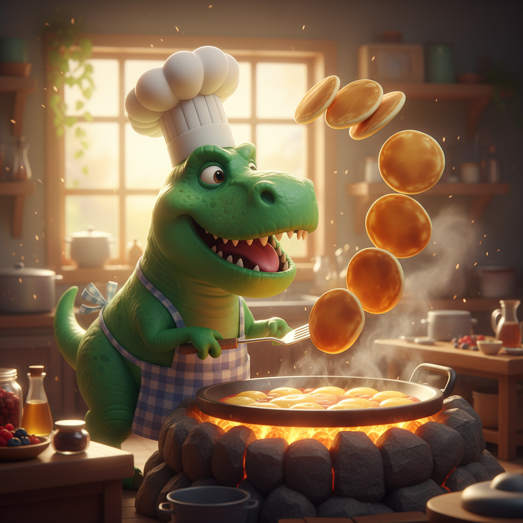 T-Rex Chef Pancakes Adventure — Bedtime Story for Kids