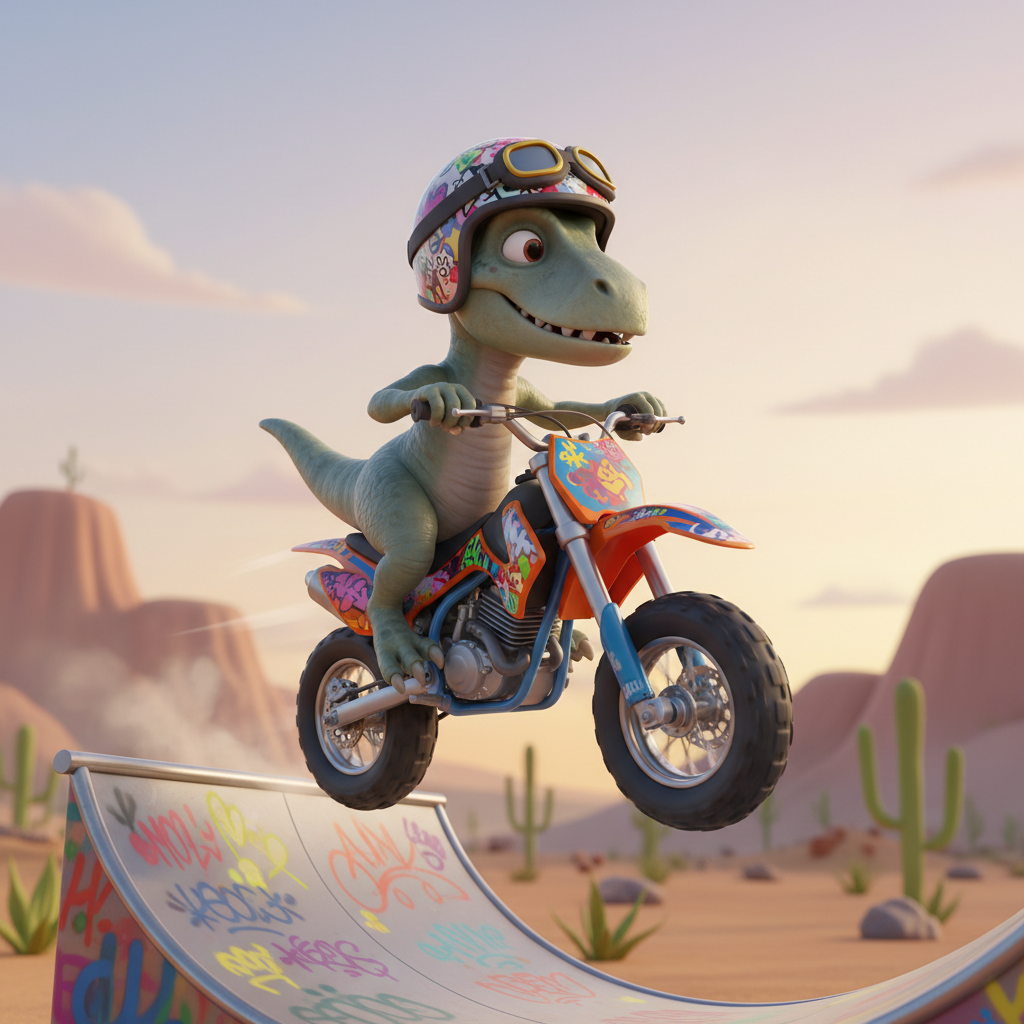 Dinosaur Motocross Adventure — Bedtime Story for Kids